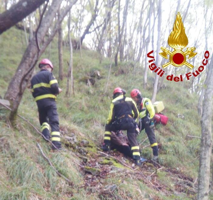 Cerca funghi e cade nel canale, lo salva l’elicottero Drago 