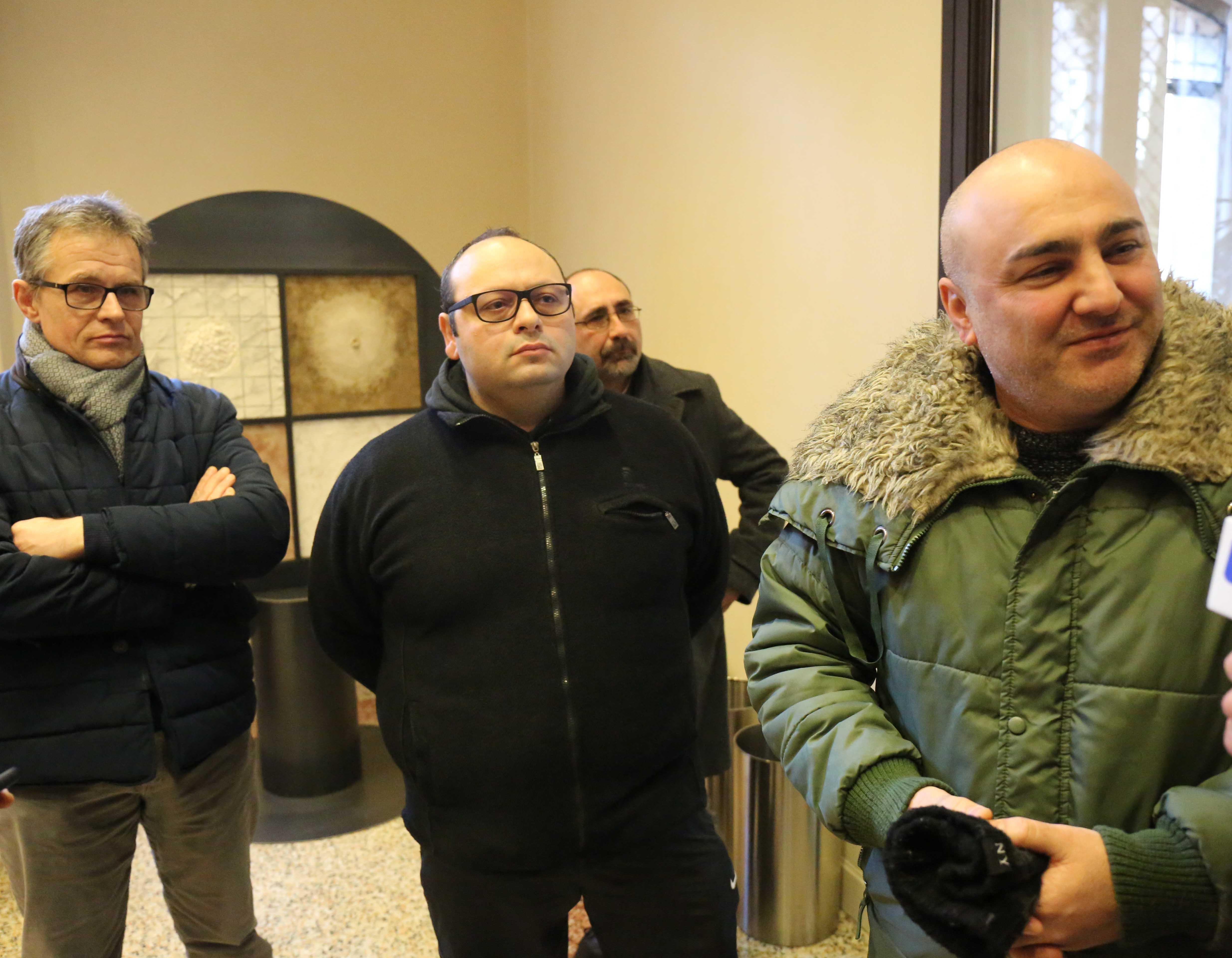 I sindacati all'uscita dell'incontro con Ferrarini