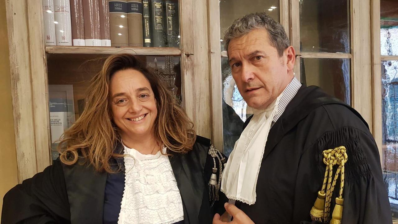 Gli avvocati Elena Baldi e Fausto Malucchi, difensori dell'imprenditore