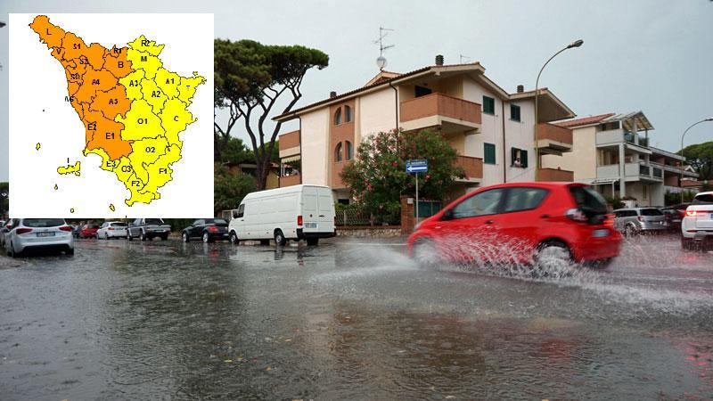 Maltempo in Toscana, scatta l'allerta "arancione". Scuole chiuse sulla costa livornese e nella provincia di Massa Carrara