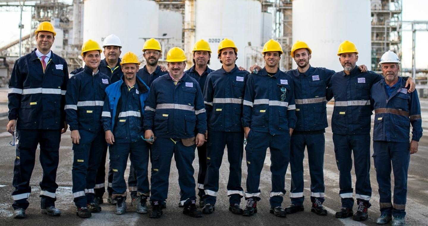 Una delegazione rossoblù in visita alla Fluorsid