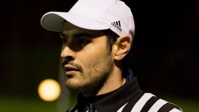 Giacomo Marcuccetti con la divisa da arbitro di football americano