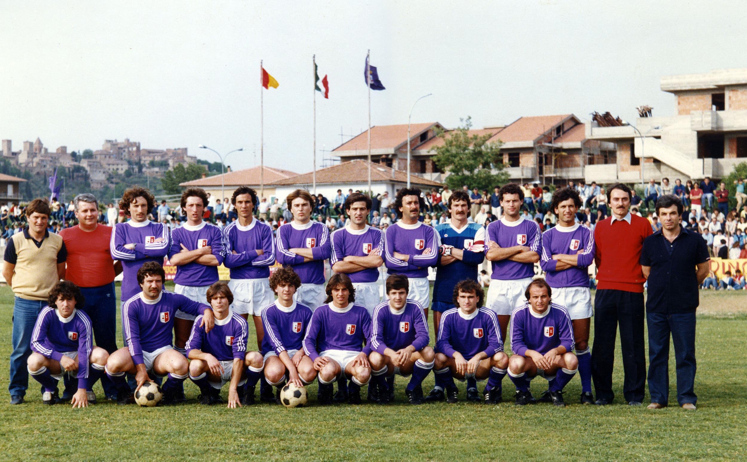 La rosa del Certaldo che nella stagione 1982-83 vinse il campionato di Prima Categoria