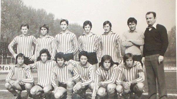 Orlando Biagi ai tempi in cui era dirigente (primo da destra)