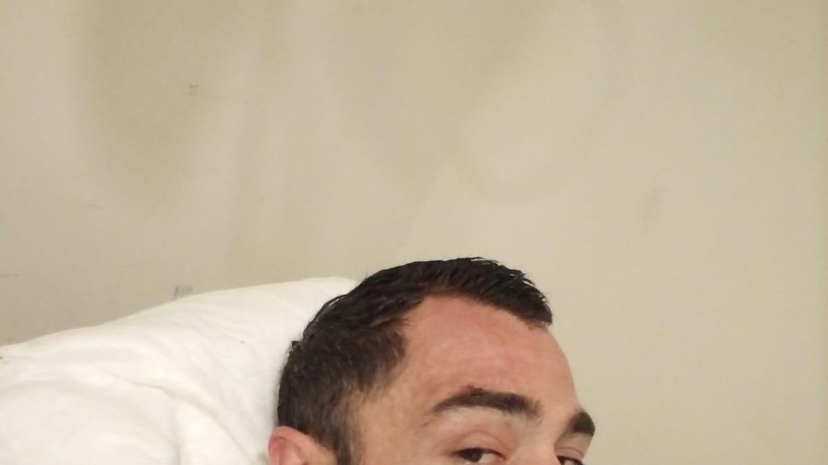 Emanuele Centauro dopo l'aggressione