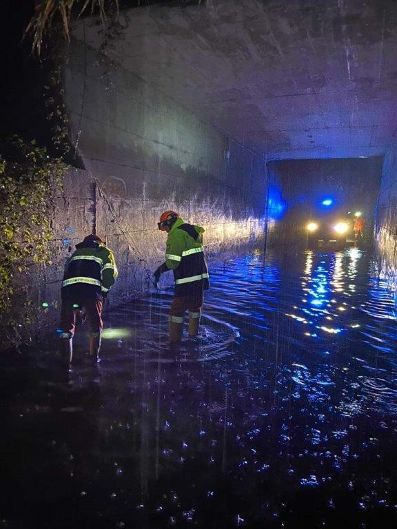 Il sottopasso allagato