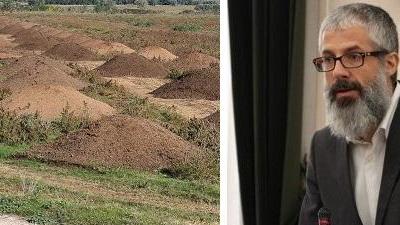I cumuli di digestato in un campo fuori Grosseto e, a destra, Carlo De Martis, capogruppo della lista Mascagni sindaco (foto Agenzia Bf)
