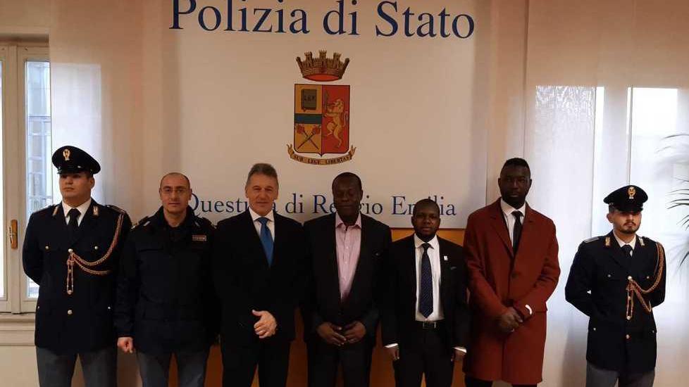 Il ministro del Ghana in visita in questura