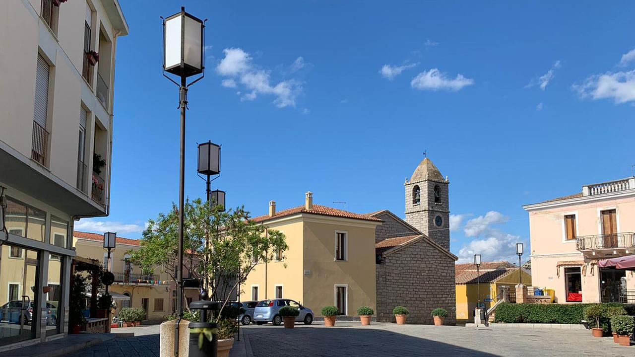 Uno scorcio del centro storico di Arzachena