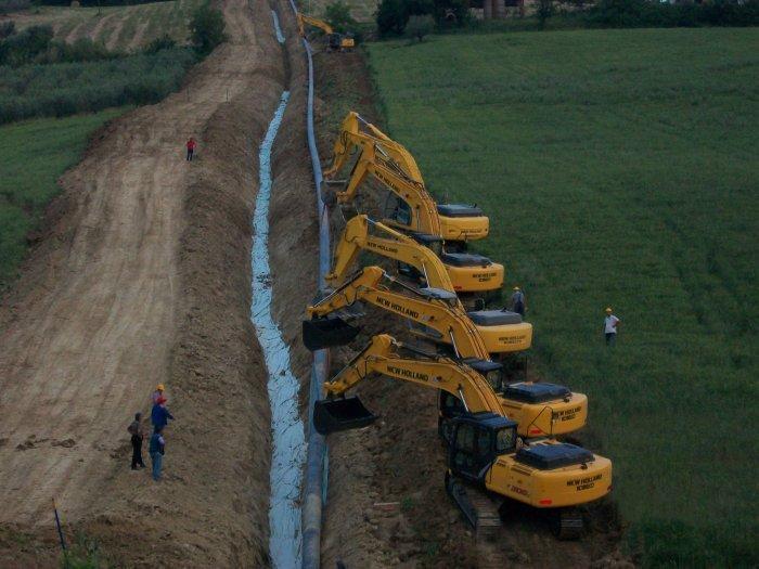 La costruzione di un metanodotto