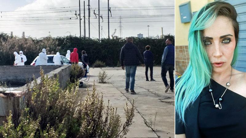 A sinistra i rilievi della scientifica e a destra Moira Piermarini, morta a 30 anni dopo il rave party nell'ex Trw