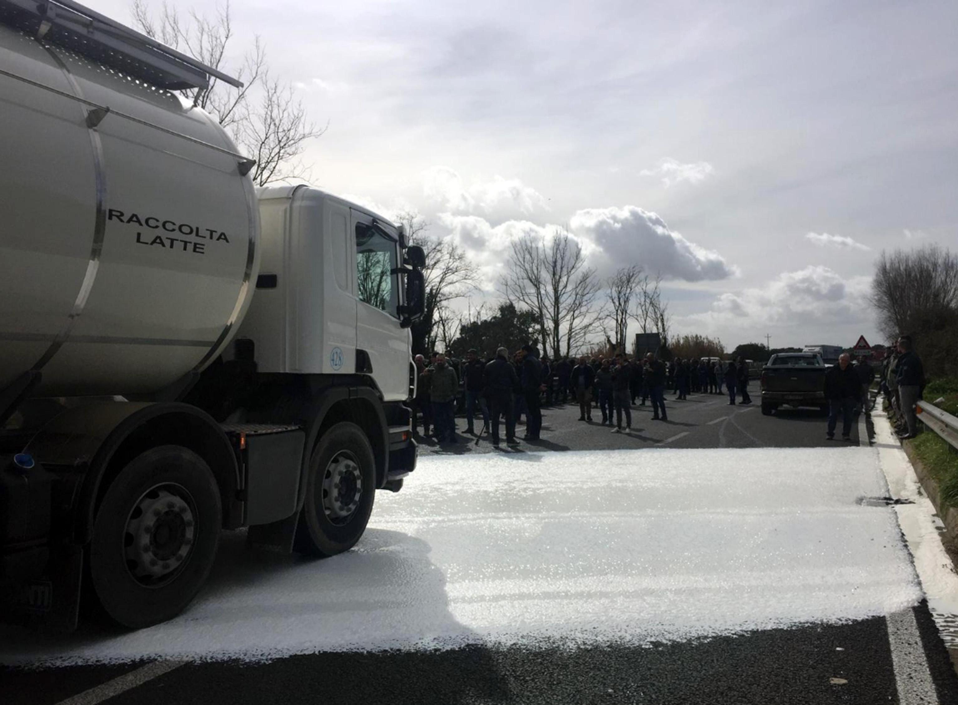 Uno dei blocchi di febbraio sulla statale 131