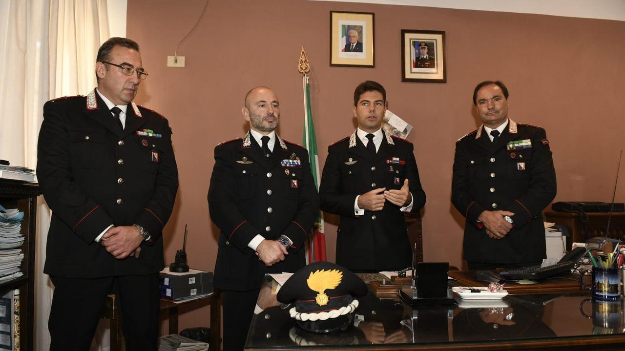La conferenza stampa dei carabinieri (foto Fiorenzo Sernacchioli)