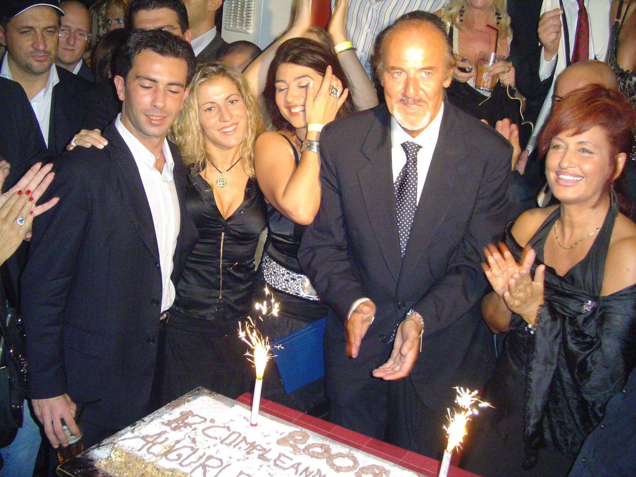 Enio Drovandi durante una festa di compleanno (Foto d'archivio)