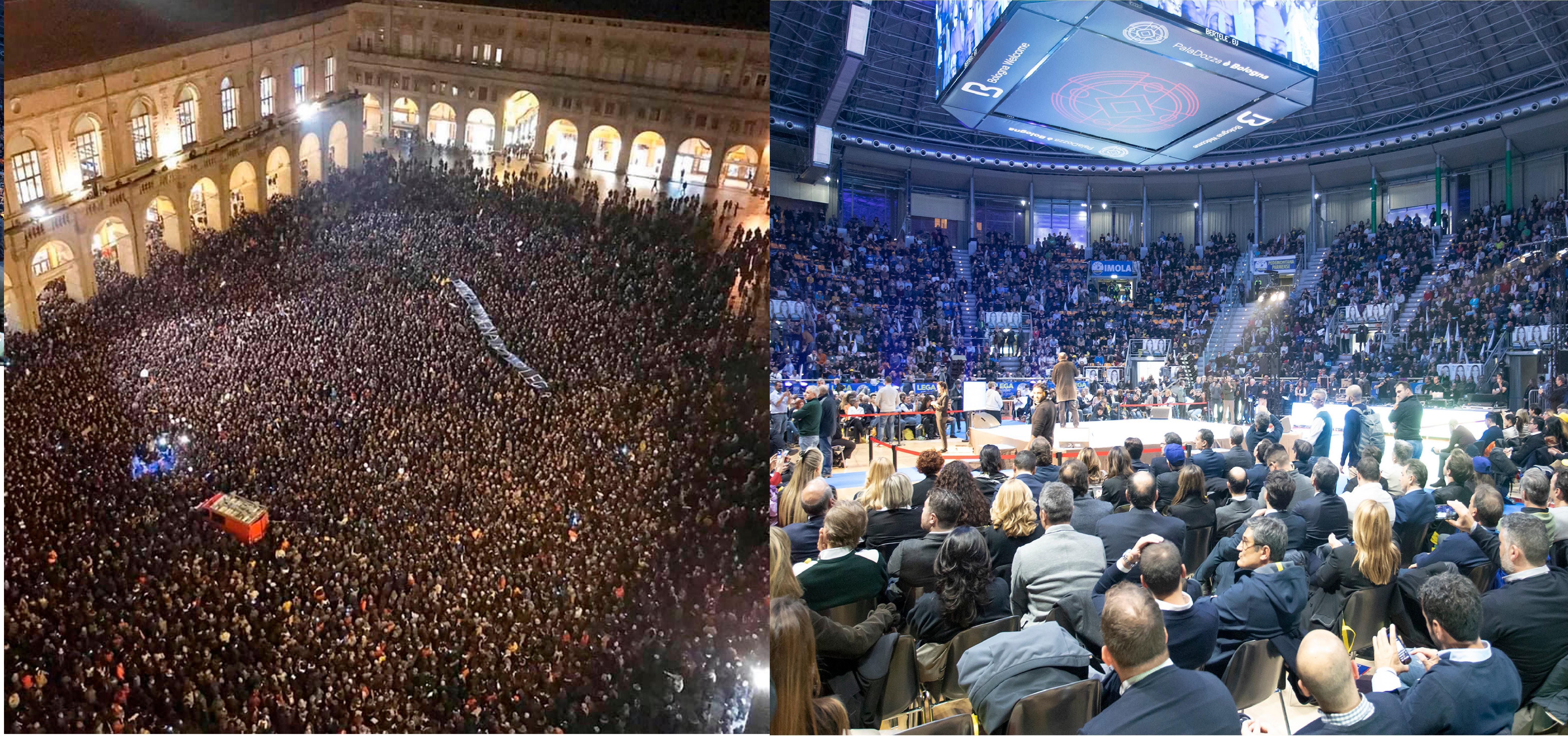 Regionali/ Bologna. Salvini e Borgonzoni al Paladozza, fuori le contromanifestazioni 