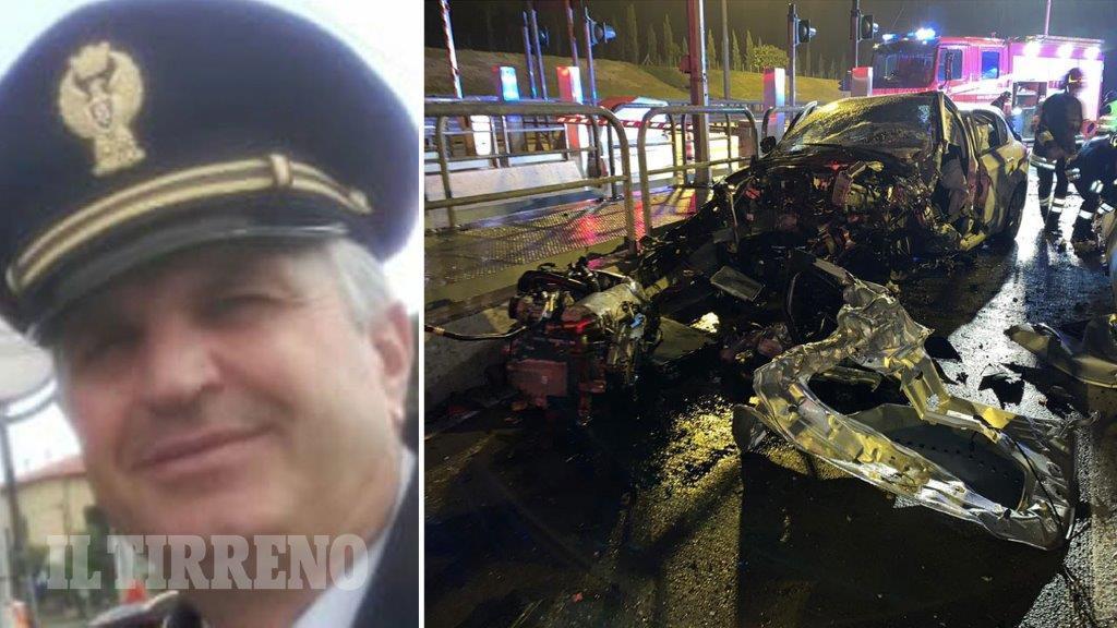 Poliziotto muore a 57 anni nello schianto contro il casello dell'autostrada