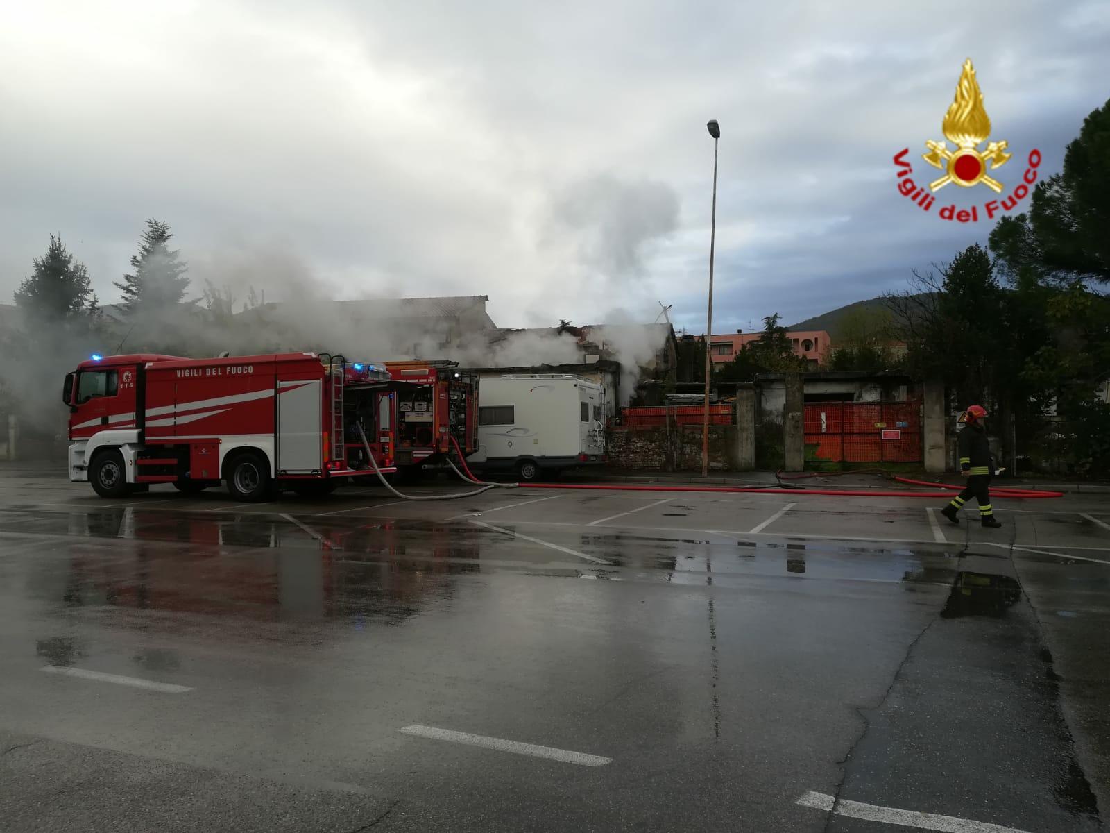 L'intervento dei vigili del fuoco
