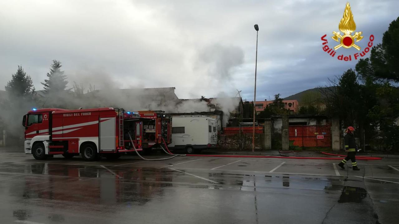 L'intervento dei vigili del fuoco