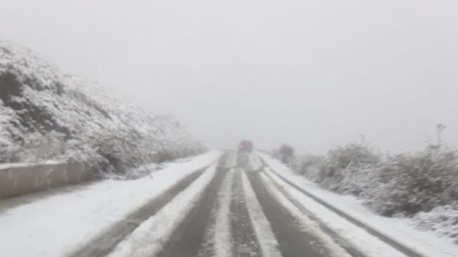 Maltempo in Sardegna: sul Gennargentu cade la neve
