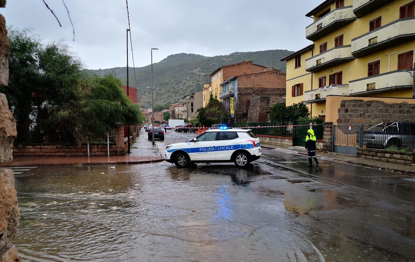 Piogge a Bosa, allerta a Monte Crispu 