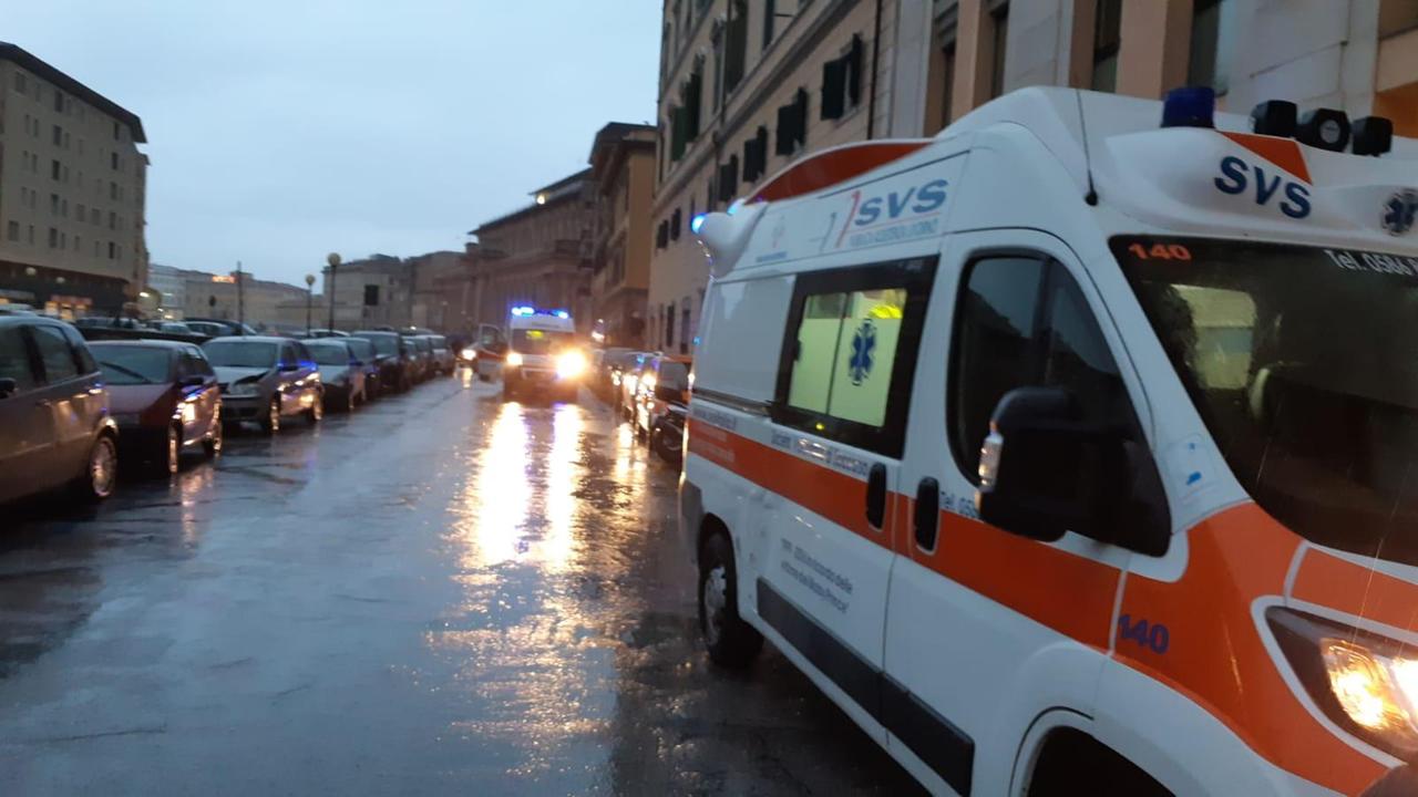 Le ambulanze della Svs sul posto