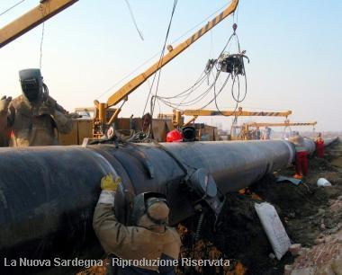 Il cantiere di un gasdotto, foto simbolo