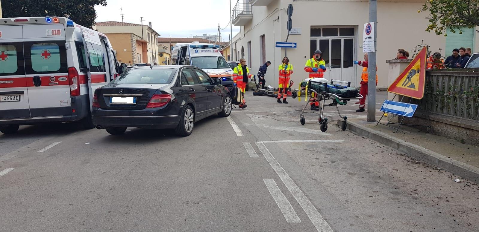 I mezzi coinvolti nell'incidente