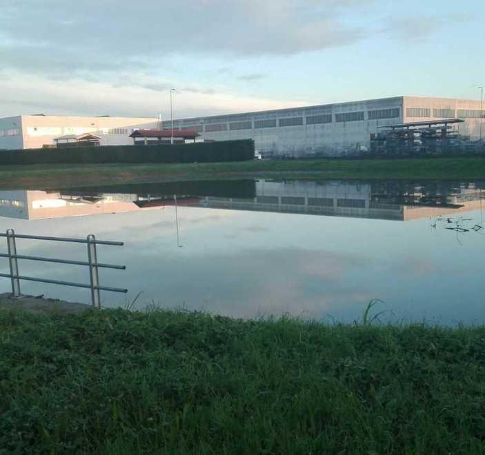 Taglio per alleggerire la portata della piena del Dugal Grande 