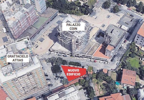 Il rendering di piazza Attias