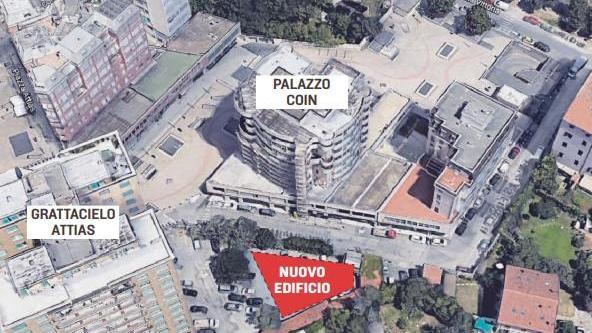 Il rendering di piazza Attias