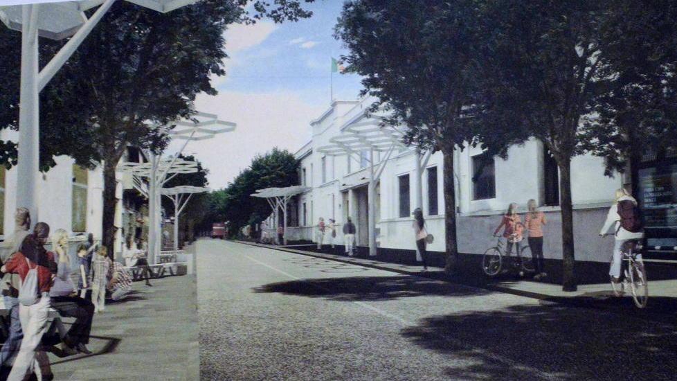 I rendering del “nuovo” viale Rinaldo Piaggio senza auto in sosta e del parcheggio multipiano nell’ex magazzino Ape