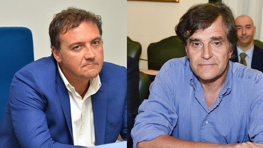 Da sinistra Leonardo Marras (Pd) e Andrea Ulmi (Lega)