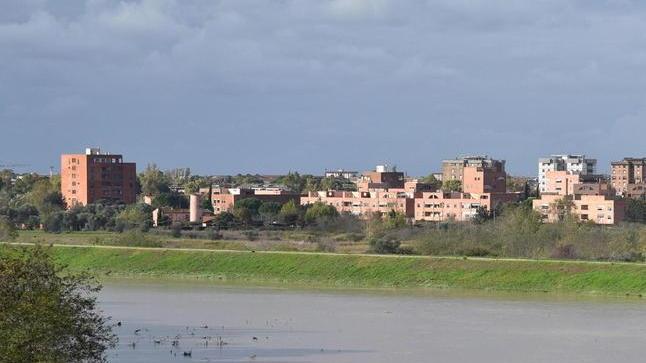 La zona dell'Alberino vista dalla sponda opposta dell'Ombrone (foto Agenzia Bf)