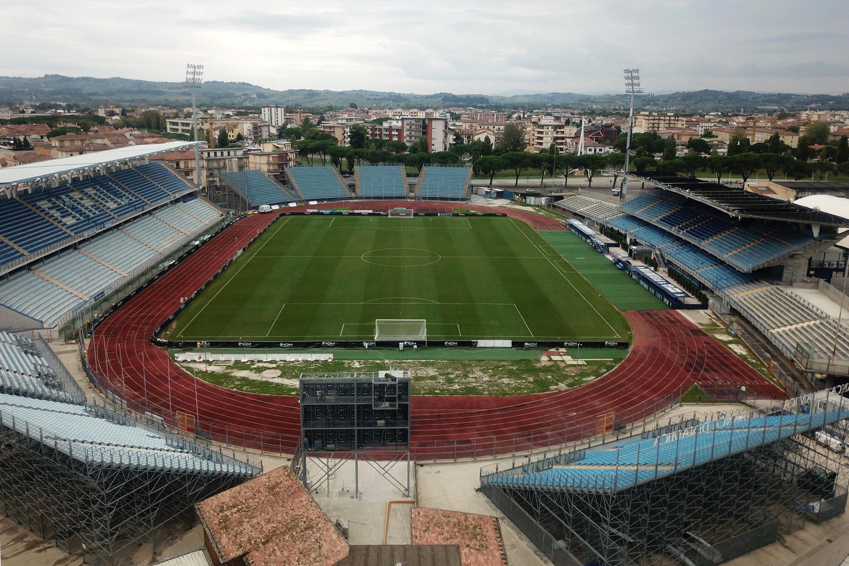 Una veduta dello stadio Castellani a Empoli (Foto Sestini)