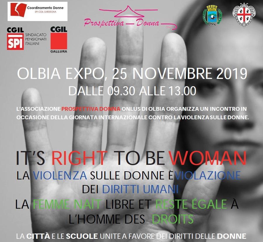Olbia, diritti umani e lotta alla violenza sulle donne: se ne parla all'Expo 