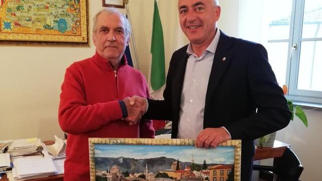 Un quadro di Tani nella sala del consiglio
