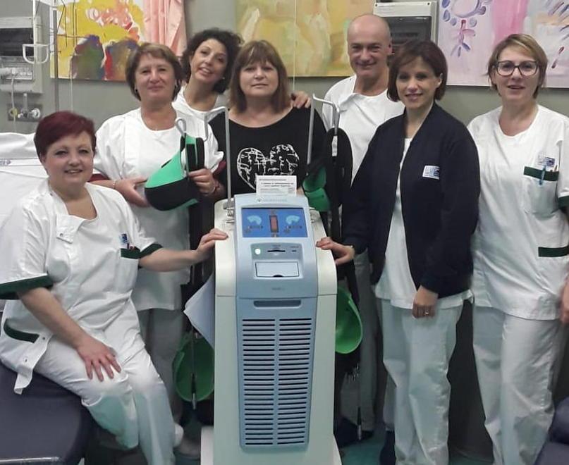 Il personale dell’Oncologia (Foto Franco Silvi)
