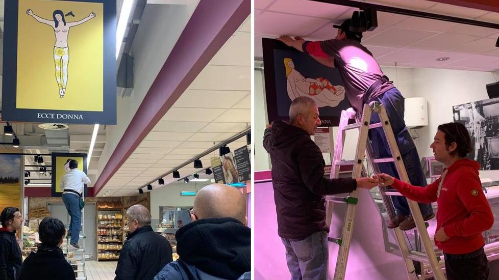 Installazione contro la violenza sulle donne