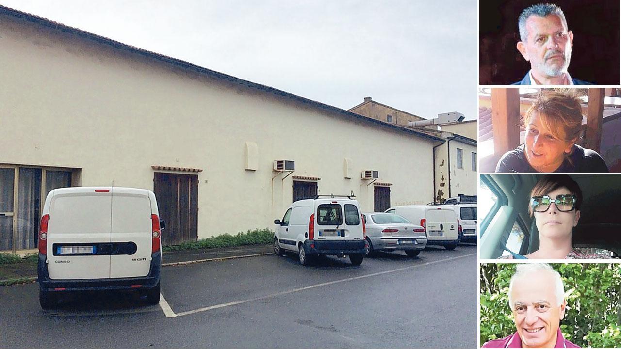 La struttura che ospita il Lux e, dall'alto, Simone Caroti, Graziella Santarelli, Alessandra Aliboni e Riccardo Baldanzi