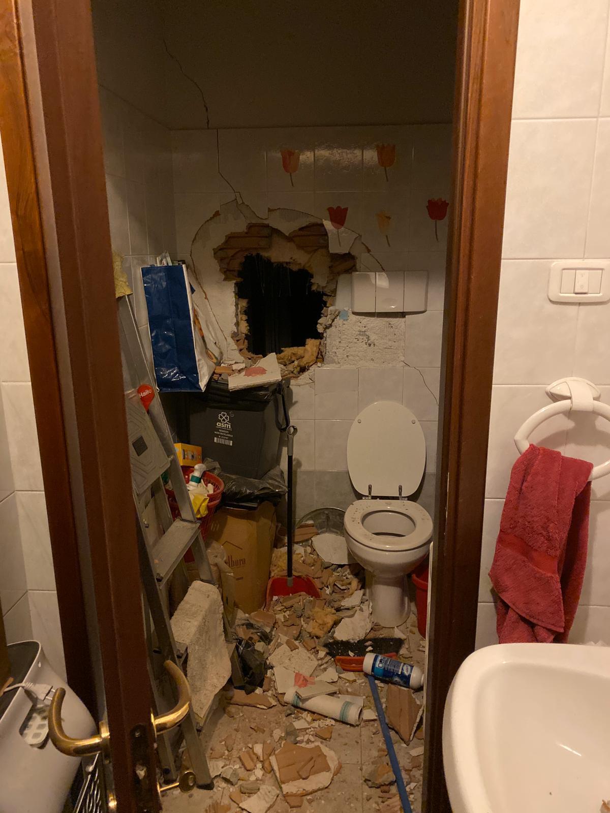 Il buco fatto dai ladri