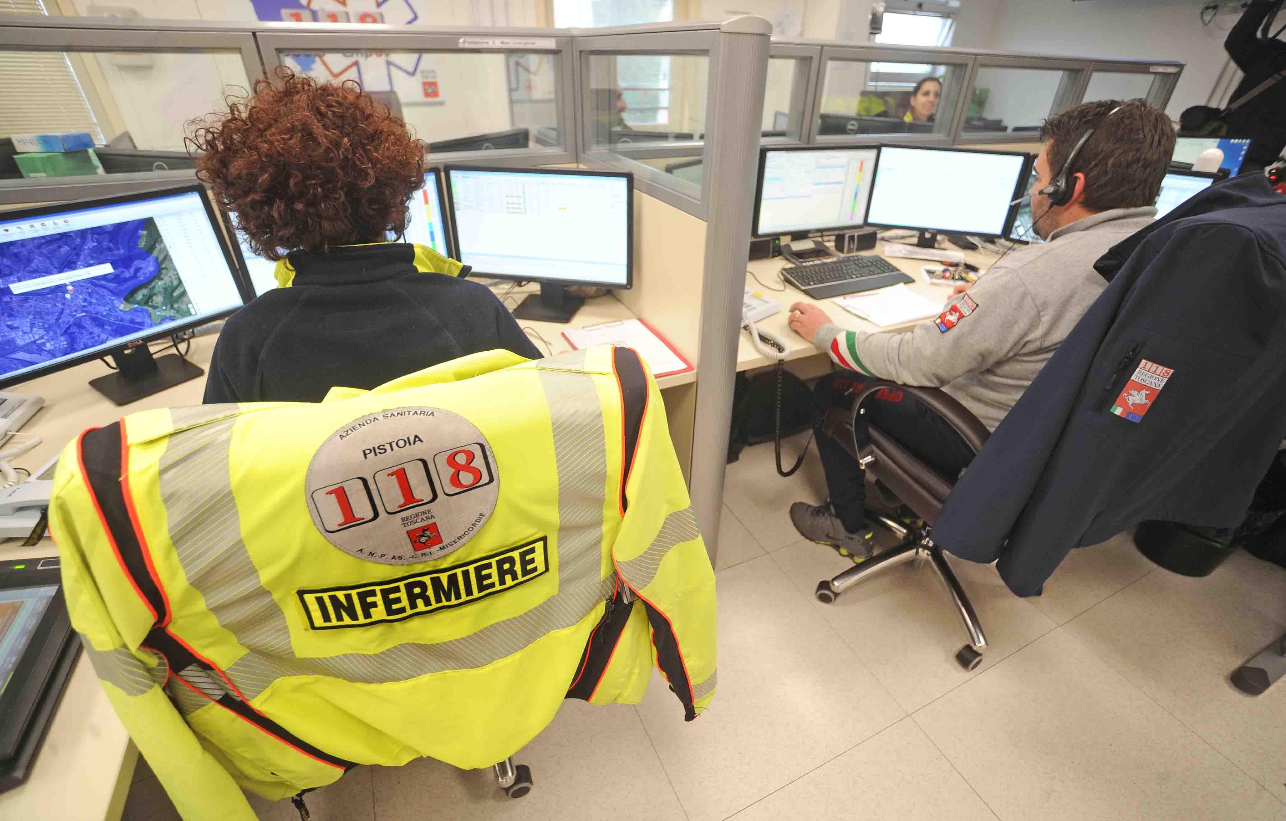 La centrale operativa del 118 Pistoia-Empoli (foto d'archivio)