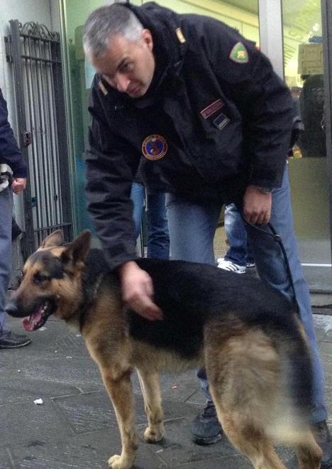 Poliziotti e cani antidroga al Lorenzini