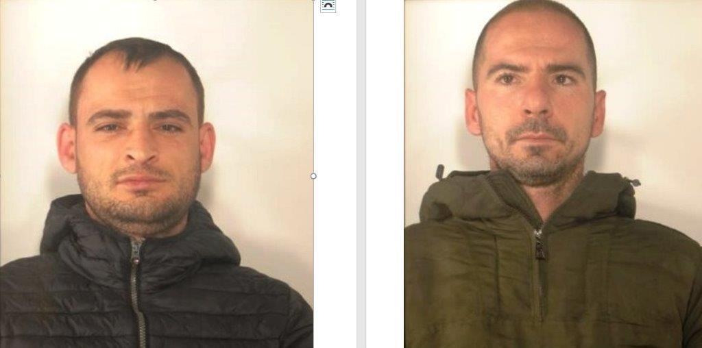I due ladri arrestati dalla polizia