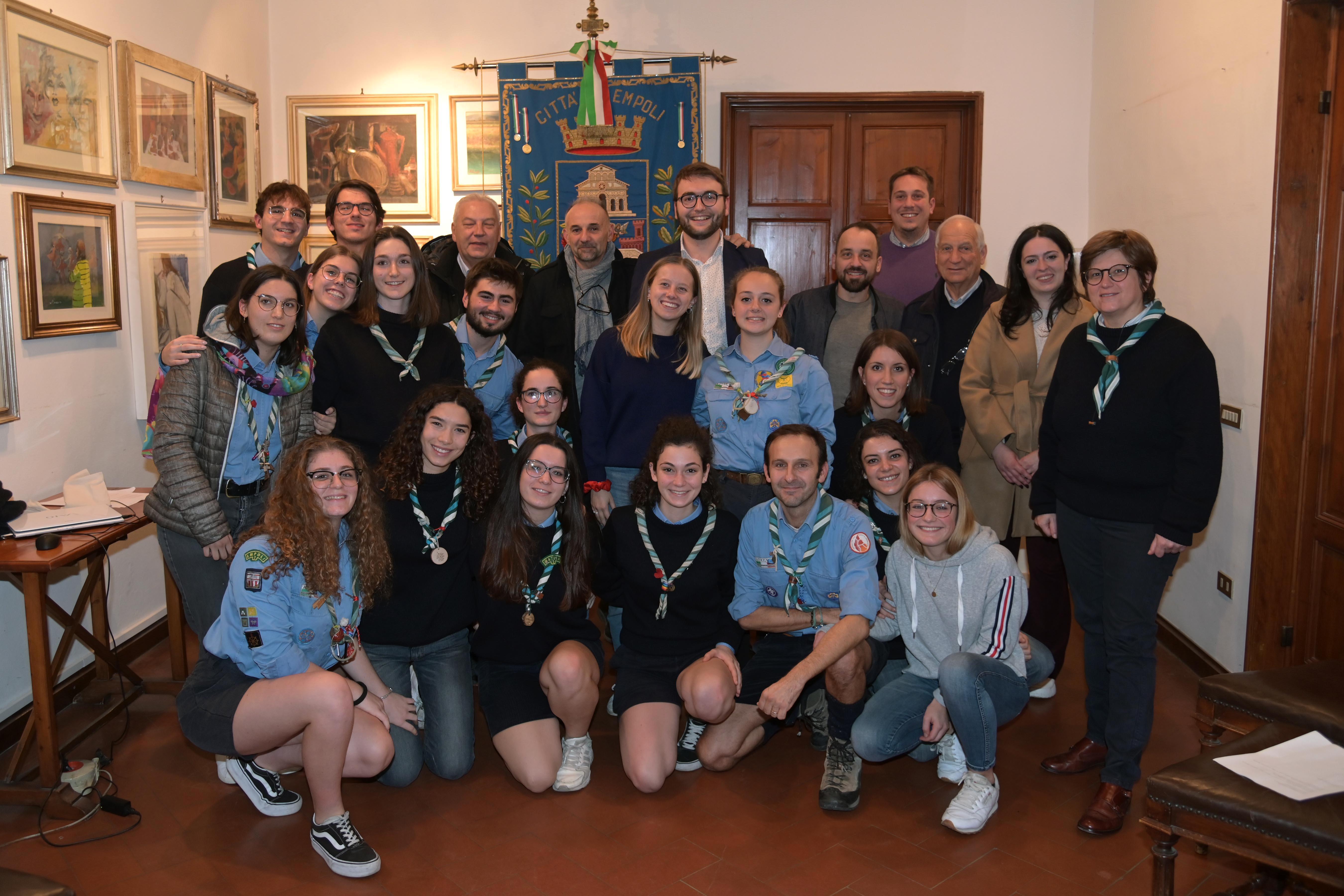 I ragazzi scout del gruppo Empoli 1 sono: Martina Bacchi, Elisa Barnini, Margherita Barucchi, Anna Beccaluva, Marta Beccaluva, Giacomo Cappellini, Flavia Cinelli, Elena Cinotti, Camilla Furci, Claudia Gelli, Nicholas Ligios, Samuele Michelucci, Benedetta Morandi, Viola Morandi, Alice Melani, Elia Magagnino, Camilla Pluchino, Orlando Romanelli, Giulia Salvadori, Giovanni Spinelli, Giulia Trasacco, Teresa Vaccari, Filippo Vaselli. 
I nomi dei capi: Laura Baroni, Francesco Cervasio, Bianca Mancini, Laura Salvi