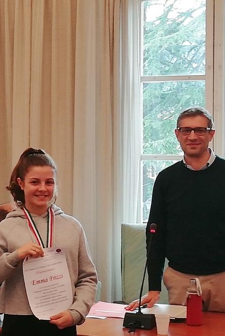 Emma Frizzi premiata dal Comune di Calcinaia