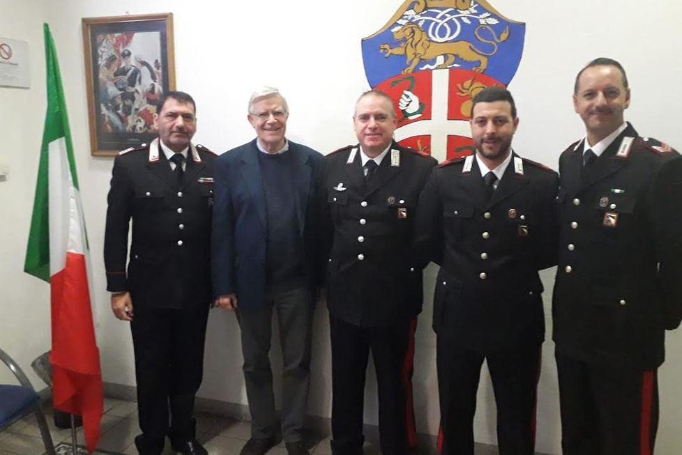 Il saluto del sindaco ai carabinieri eroi celebrati dall’Arma