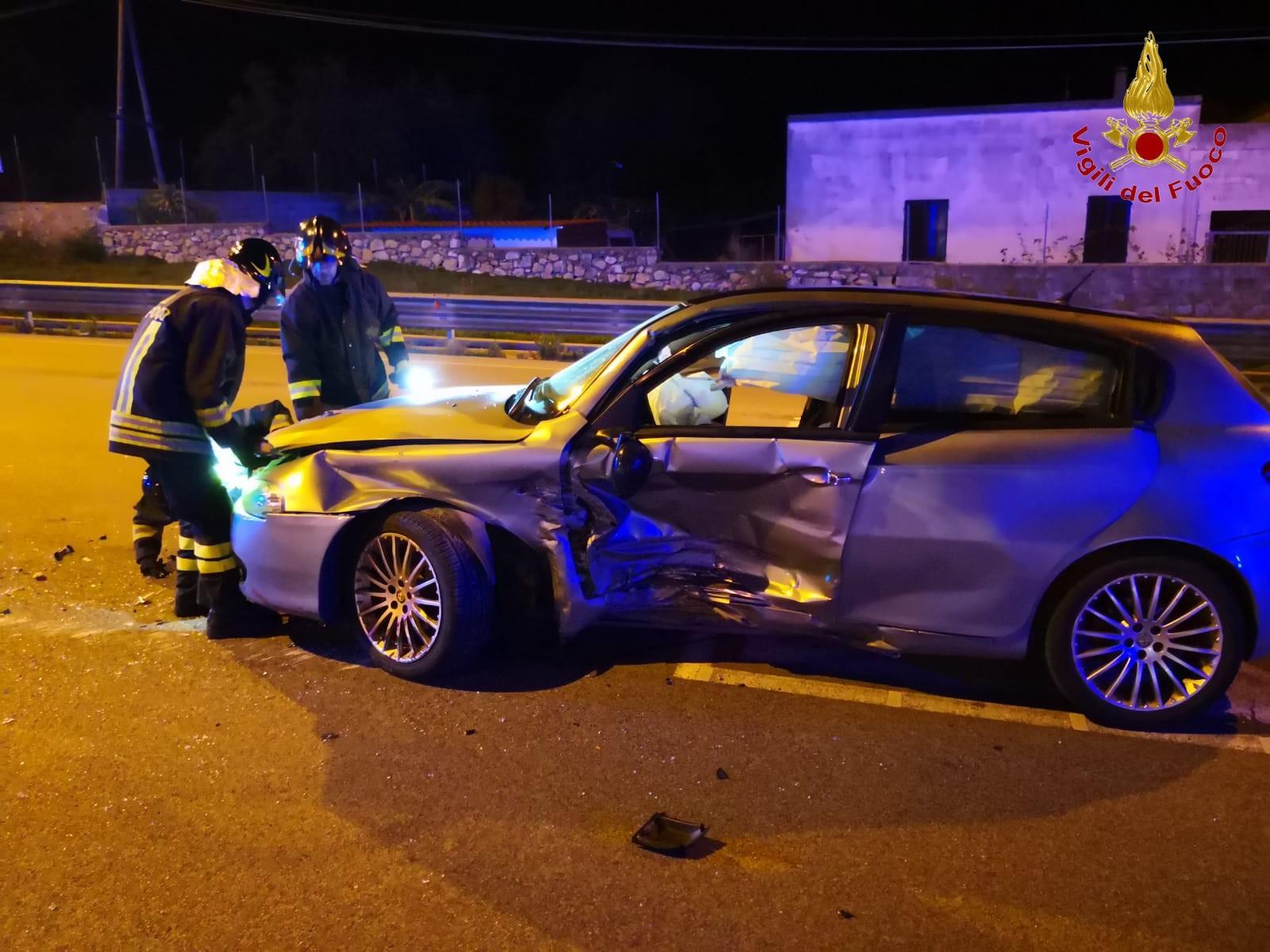 Una delle auto coinvolte nell'incidente di Li Punti