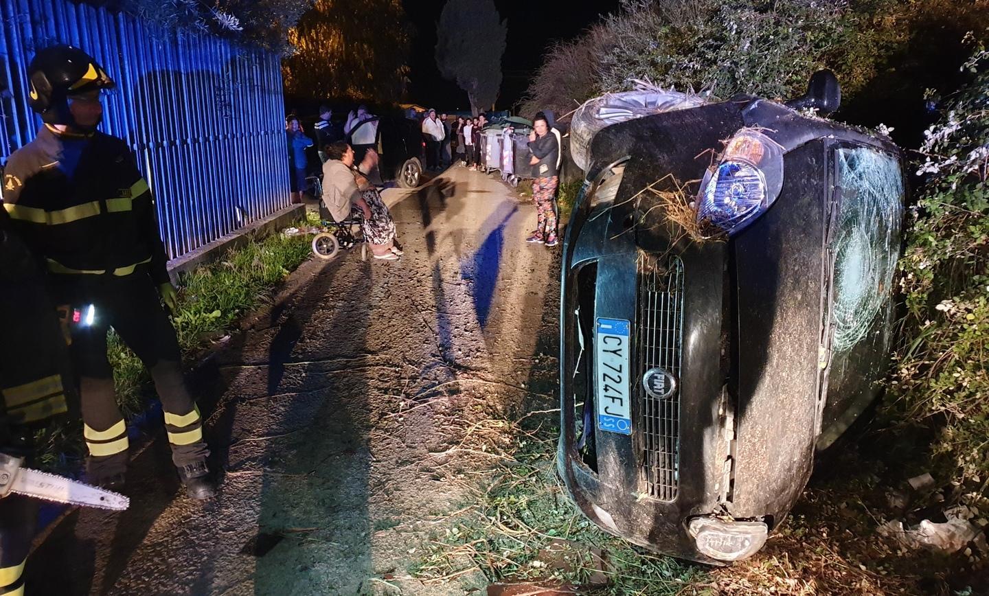 Sassari, si ribalta con la Punto a Piandanna