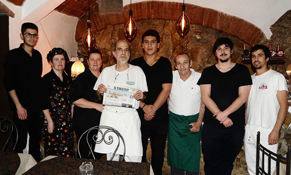 Da sinistra: Alban Bulku, Katia Lagatta, Lucia Callaioli, Salvatore Montisci, Francesco Ortolano, Antonello Cabizza, Manuel Montisci e Dario Montisci (foto Michele Falorni)