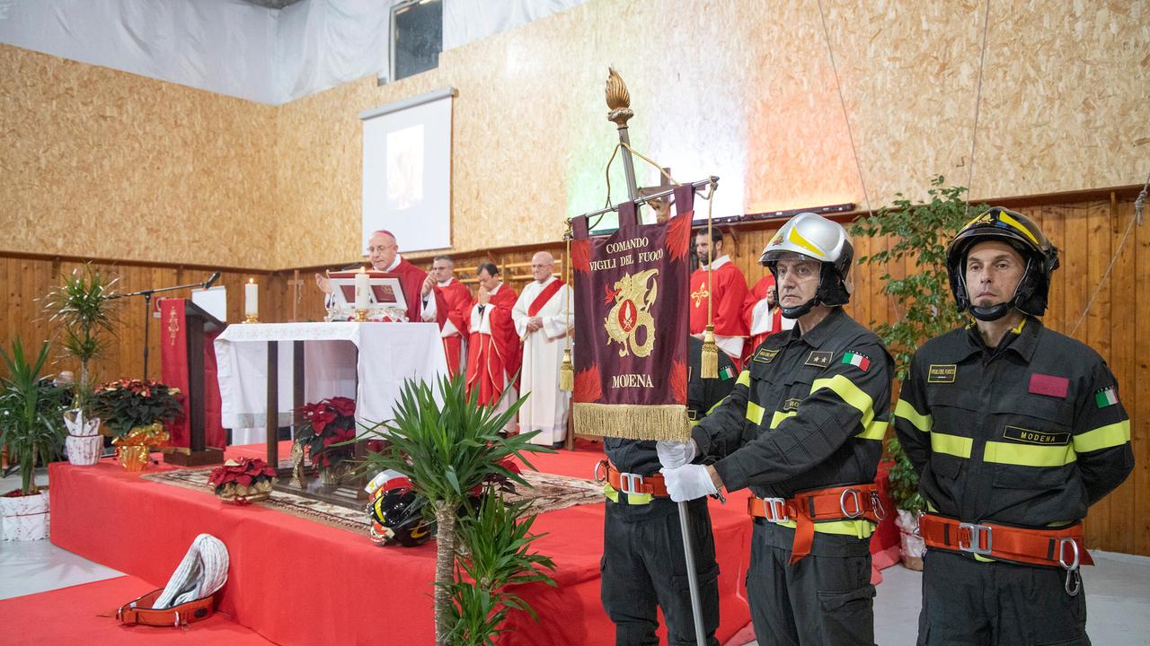 Modena, i vigili del fuoco celebrano Santa Barbara